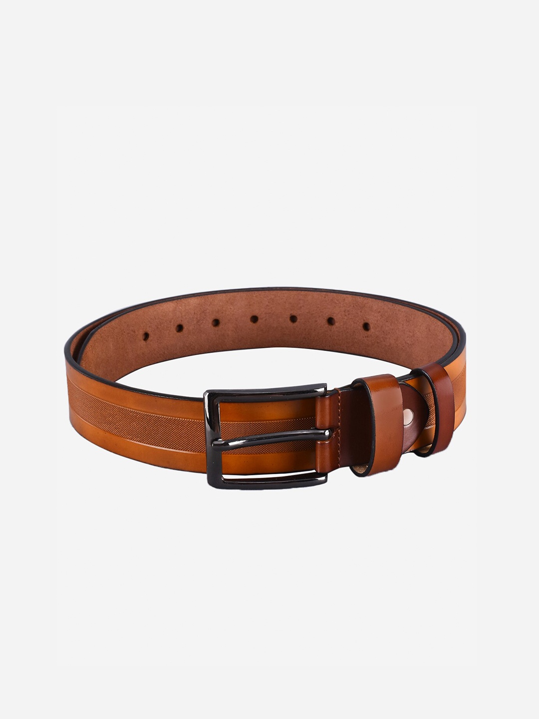 

BuckleUp Men Tan Printed Leather Belt