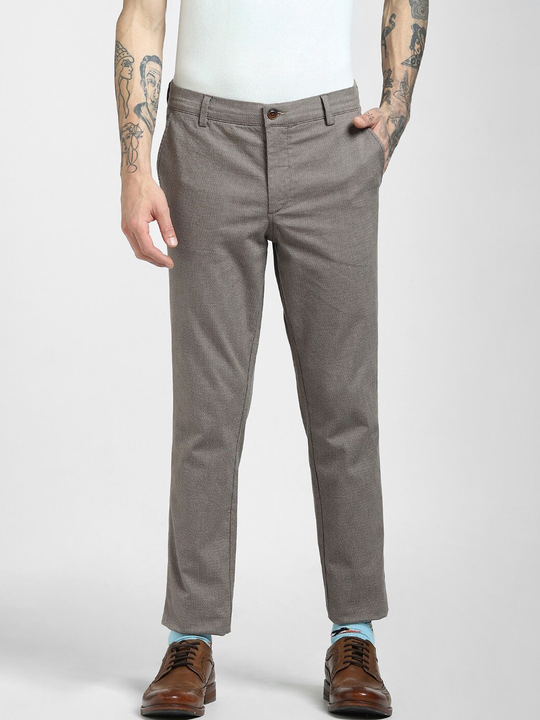 

Jack & Jones Men Brown Chinos Trousers