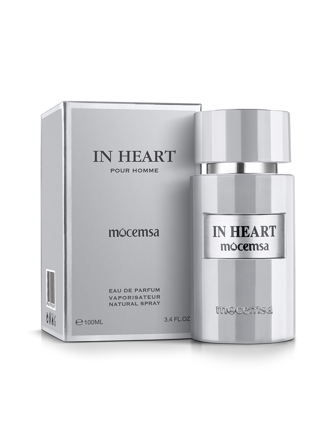 

MOCEMSA Men In Heart Pour Homme Eau De Parfum - 100 ml, Silver