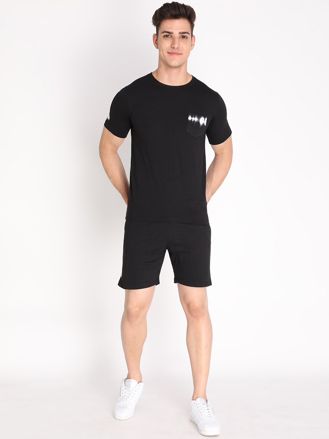 

Chkokko Men Black Solid Co-ord Sets