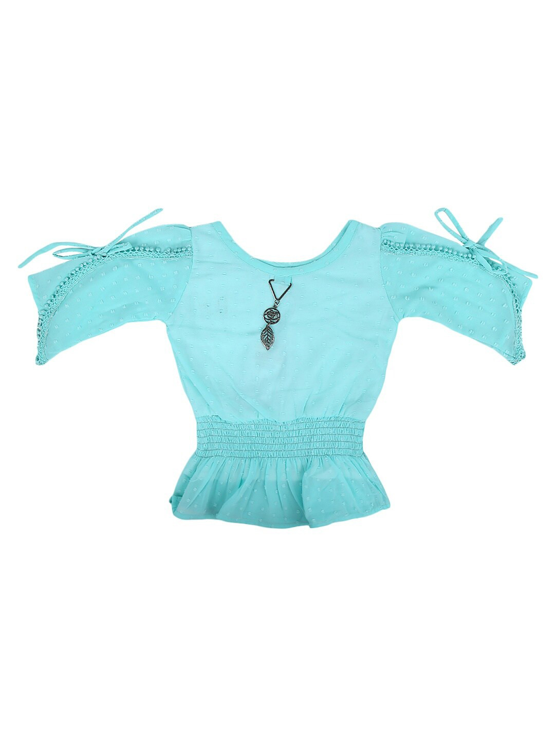 

V-Mart Girls Green Cinched Waist Top