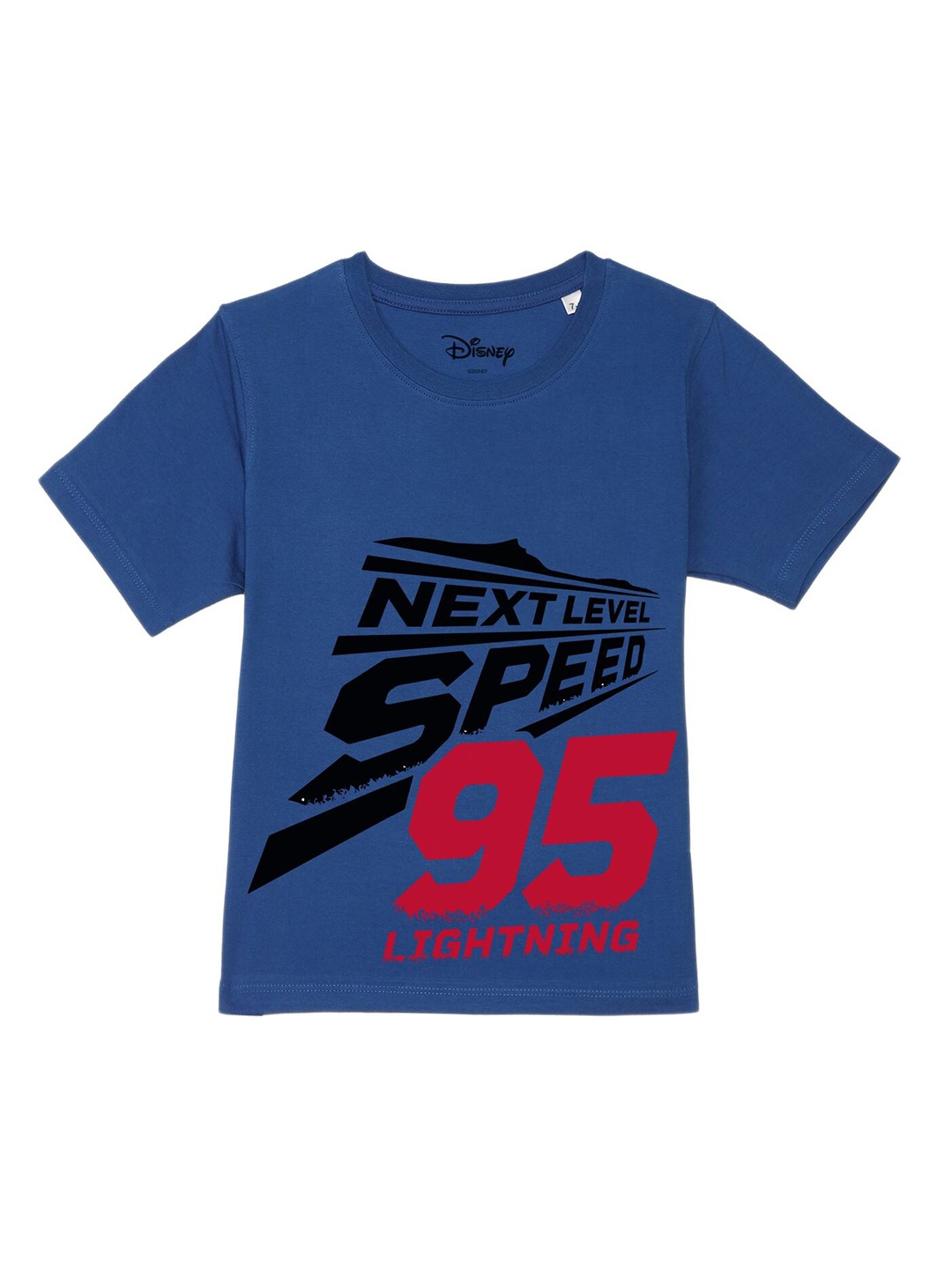 

Disney by Wear Your Mind Boys Blue & Black Cars Printed Pure Cotton T-shirt
