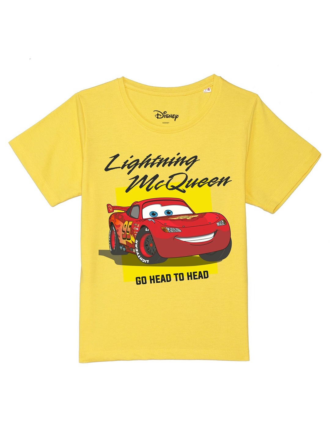 

Disney by Wear Your Mind Boys Yellow Printed Cottons T-shirt