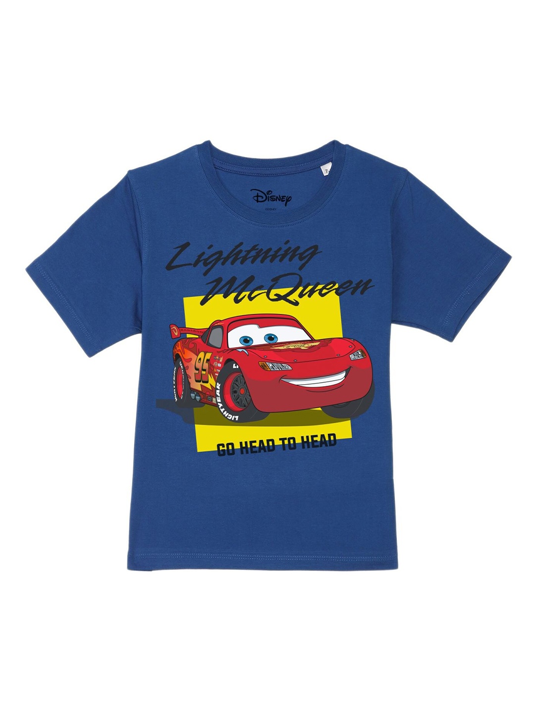 

Disney by Wear Your Mind Boys Blue Cars Printed Cotton T-shirt