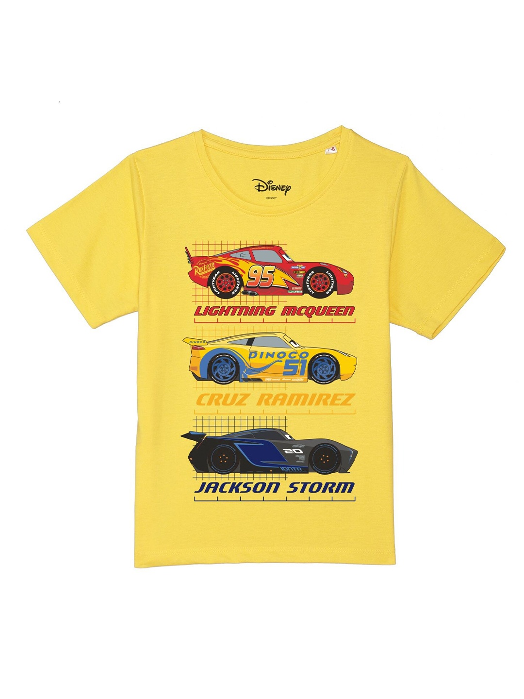 

Disney by Wear Your Mind Boys Yellow Printed Pure Cotton T-shirt