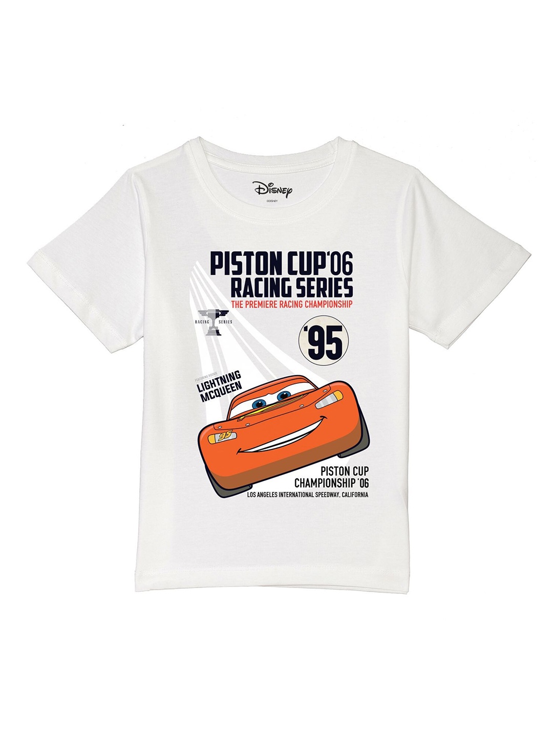 

Disney by Wear Your Mind Boys White High Neck Applique T-shirt
