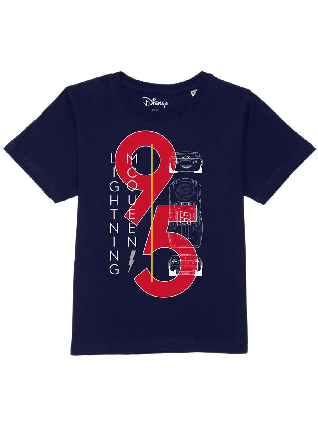 

Disney by Wear Your Mind Boys Navy Blue Printed Cotton T-shirt