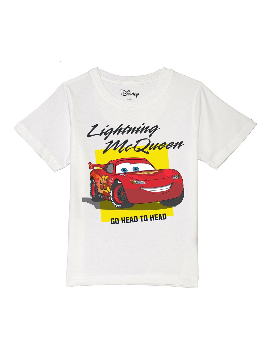 

Disney by Wear Your Mind Boys White Printed Cotton T-shirt