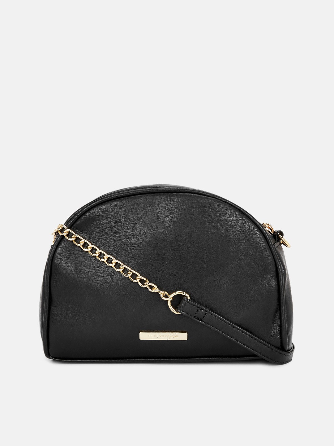 

Forever Glam by Pantaloons Black Structured Sling Bag