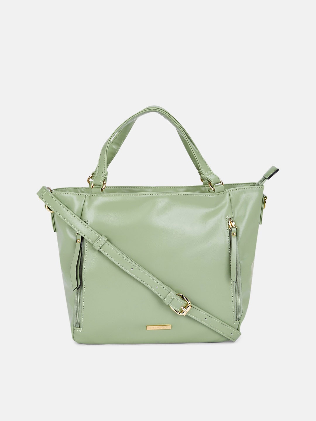 

Forever Glam by Pantaloons Green Oversized Structured Handheld Bag