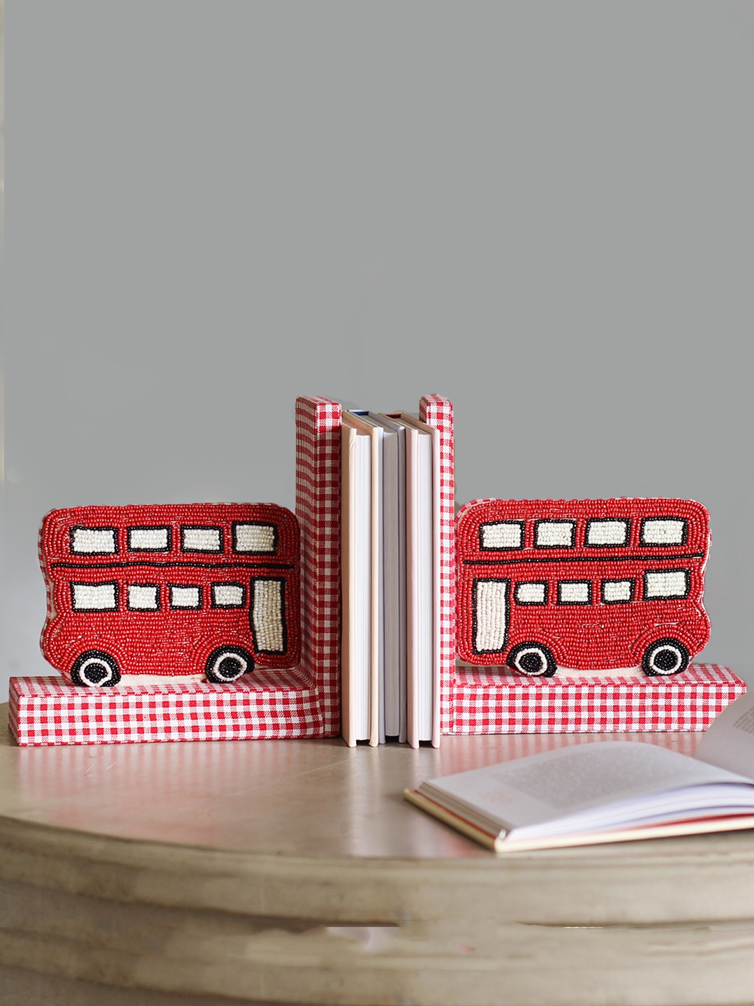 

The Wishing Chair Red & White Bus Beaded Embroidery Organisers