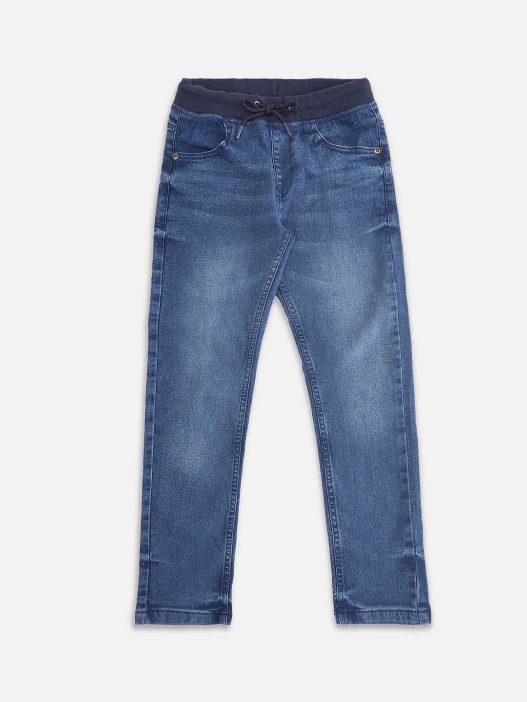 

Pantaloons Junior Boys Blue Tapered Fit Light Fade Jeans