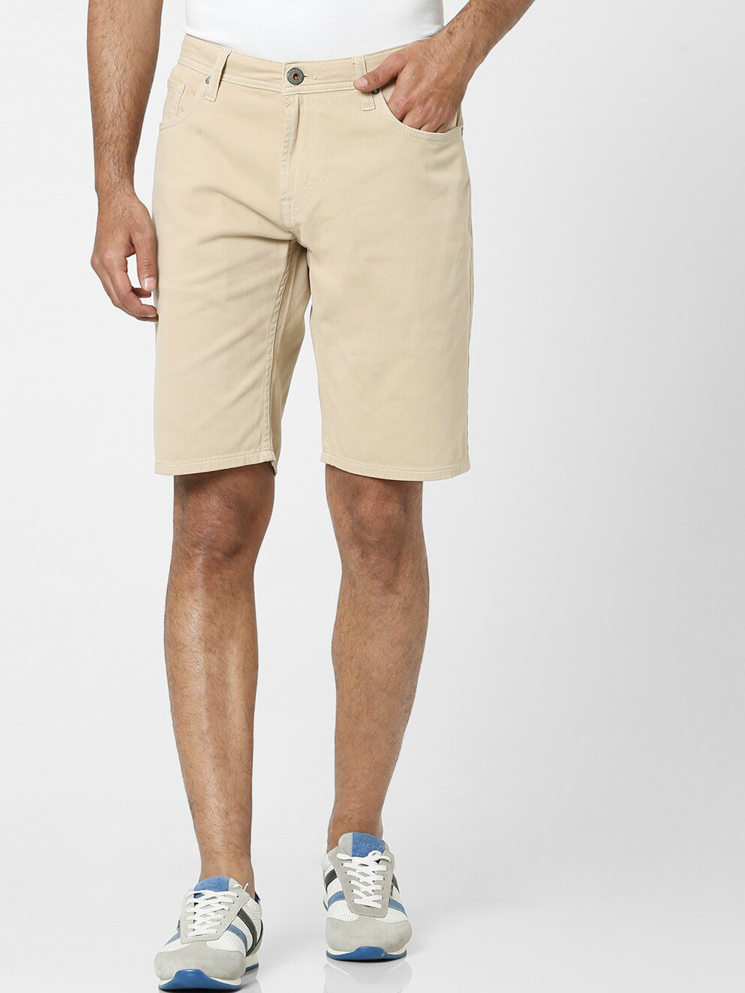 

Jack & Jones Men Beige Chino Cotton Shorts