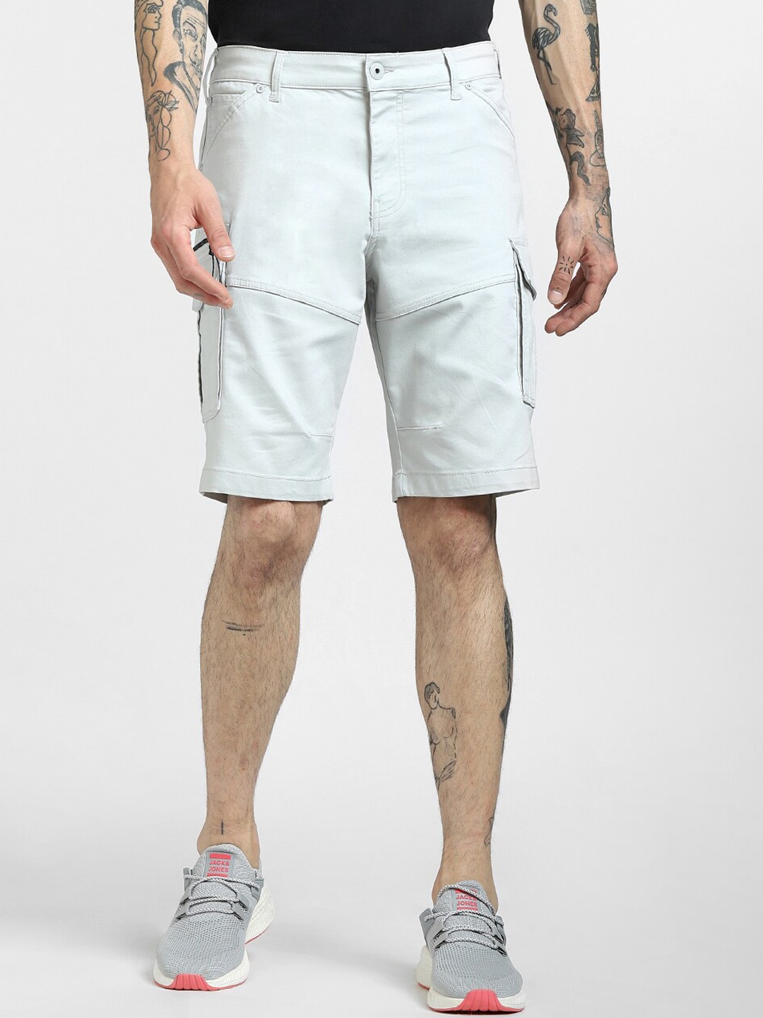 

Jack & Jones Men Blue Cotton Cargo Shorts