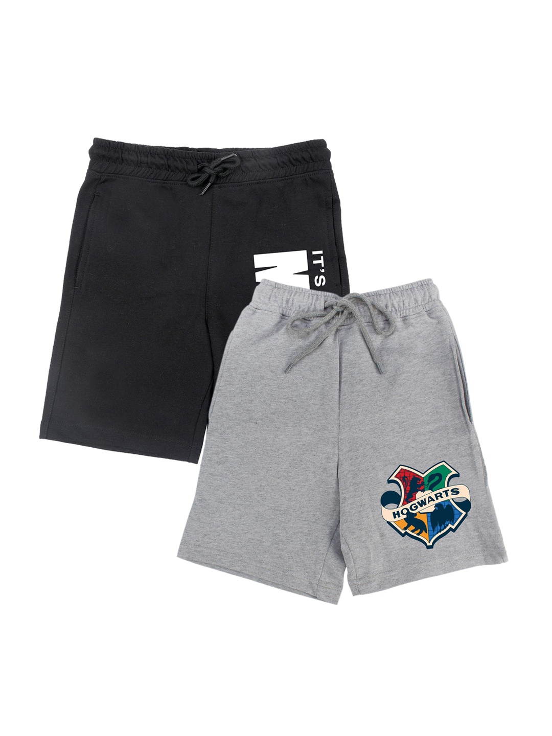 

Harry Potter by Wear Your Mind Boys Pack of 2 Printed Harry Potter Shorts, Grey