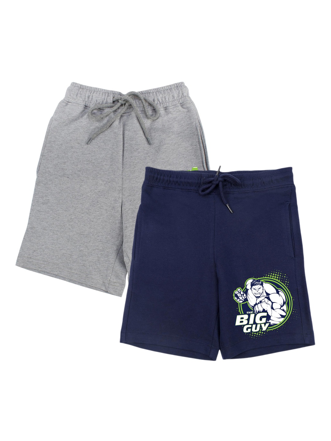 

Marvel by Wear Your Mind Boys Set Of 2 Navy Blue &Grey Shorts