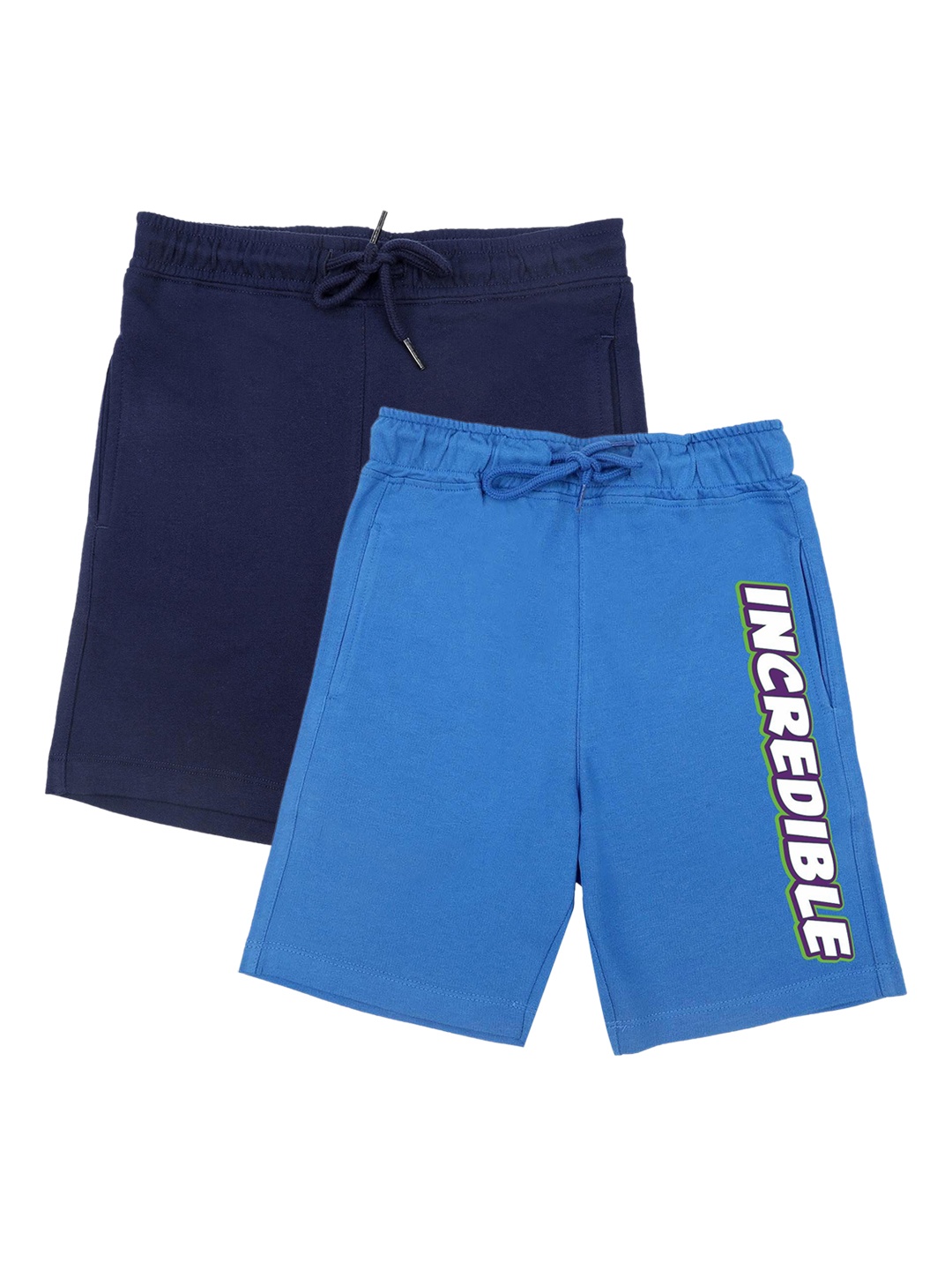 

Marvel by Wear Your Mind Boys Pack of 2 Navy Blue & Blue Shorts