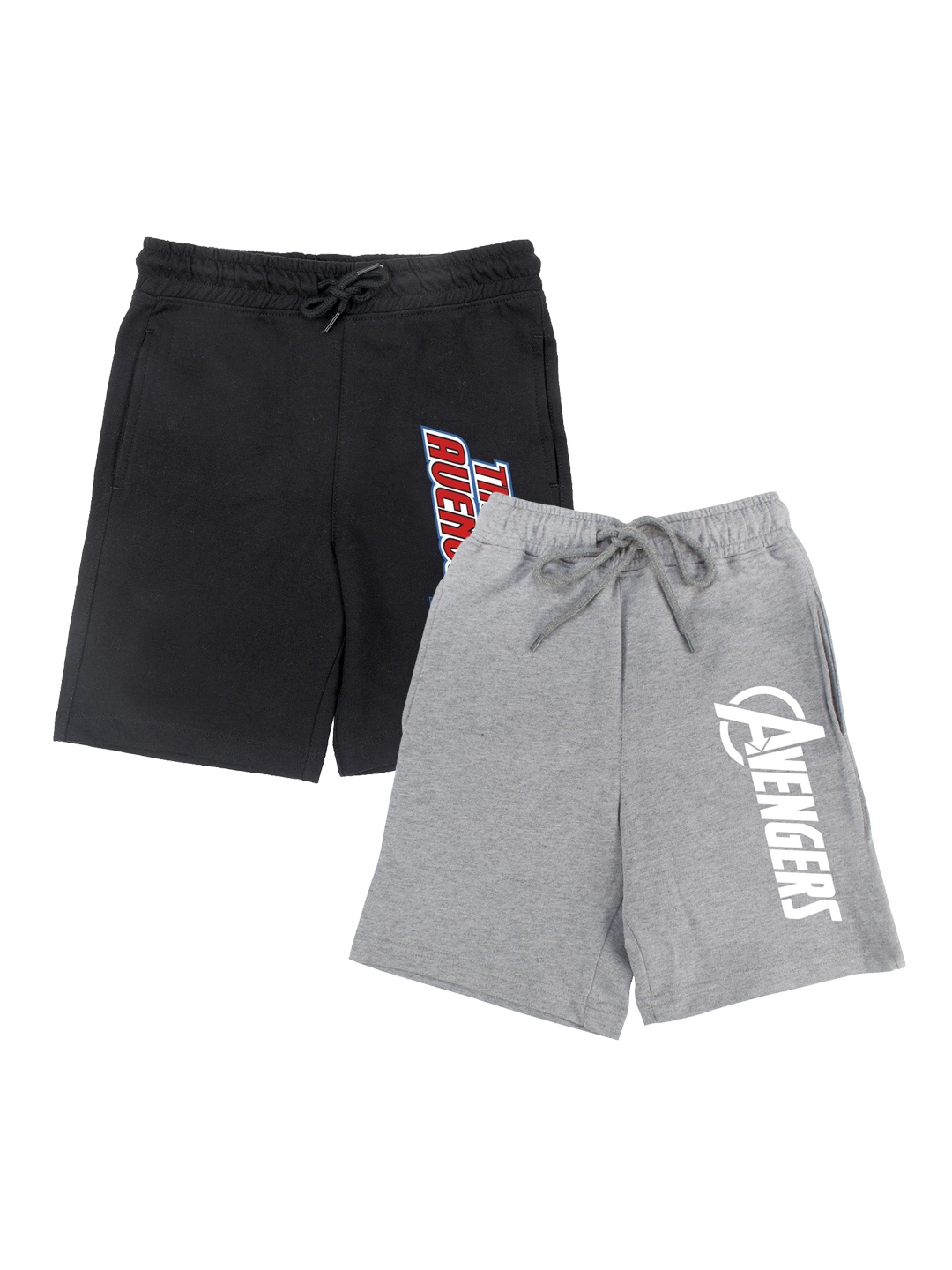 

Marvel by Wear Your Mind Boys Pack of 2 Grey & Black Avengers Printed Shorts