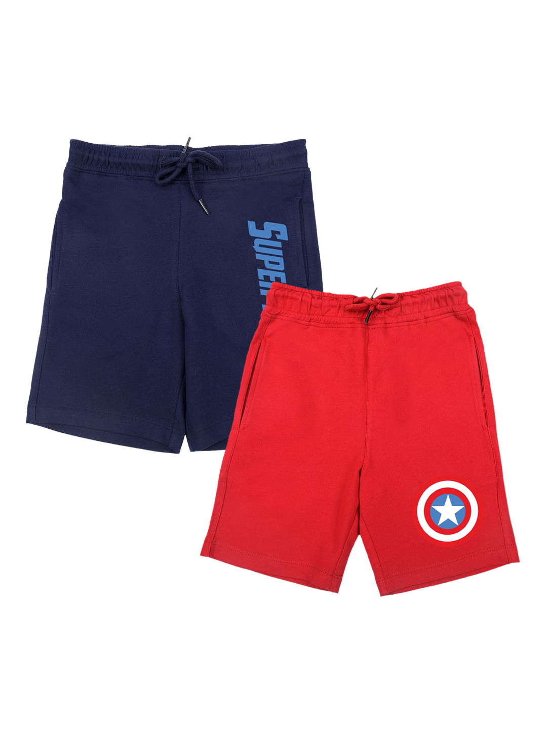 

Marvel by Wear Your Mind Boys Pack Of 2 Captain America Shorts, Red