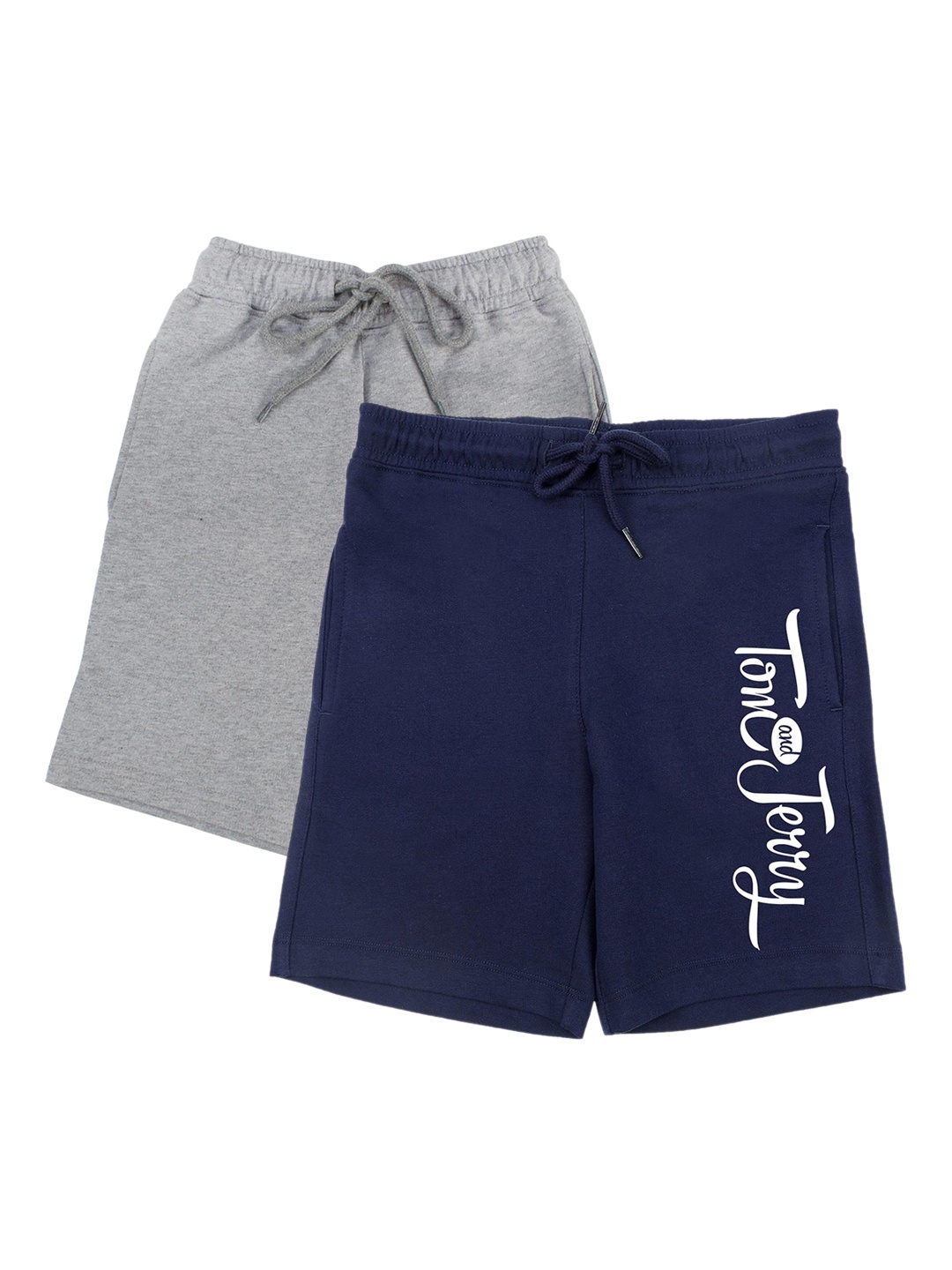 

Tom & Jerry by Wear Your Mind Boys Pack Of 2 Grey & Navy Blue Tom & Jerry Shorts