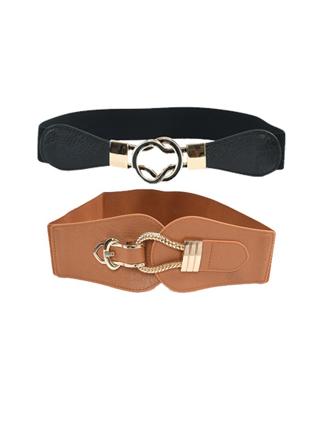 

Kastner Women Multicoloured Set of 2 Solid Canvas Belt, Multi
