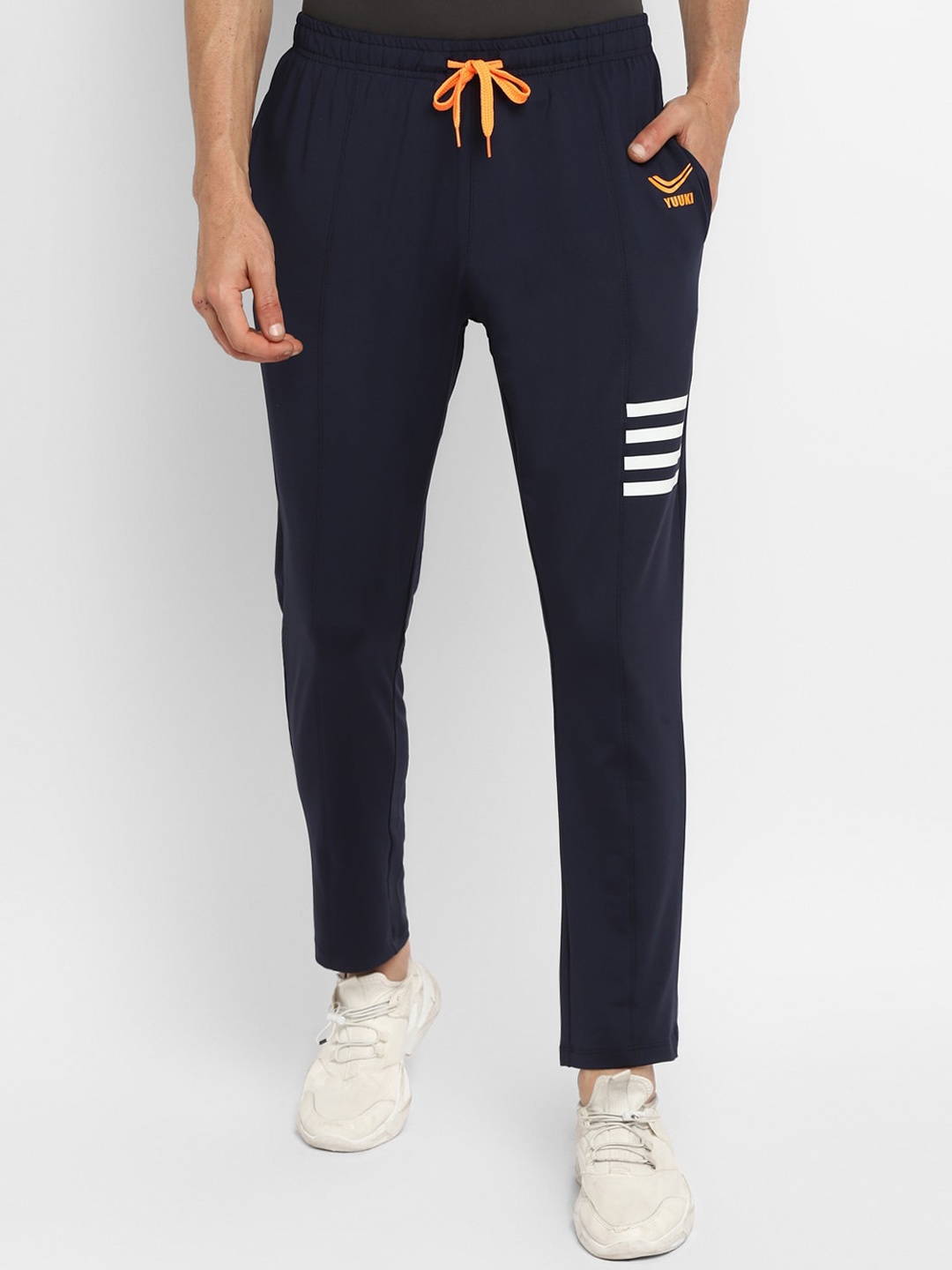 

Yuuki Men Navy Blue Solid Antimicrobial Running Track Pants