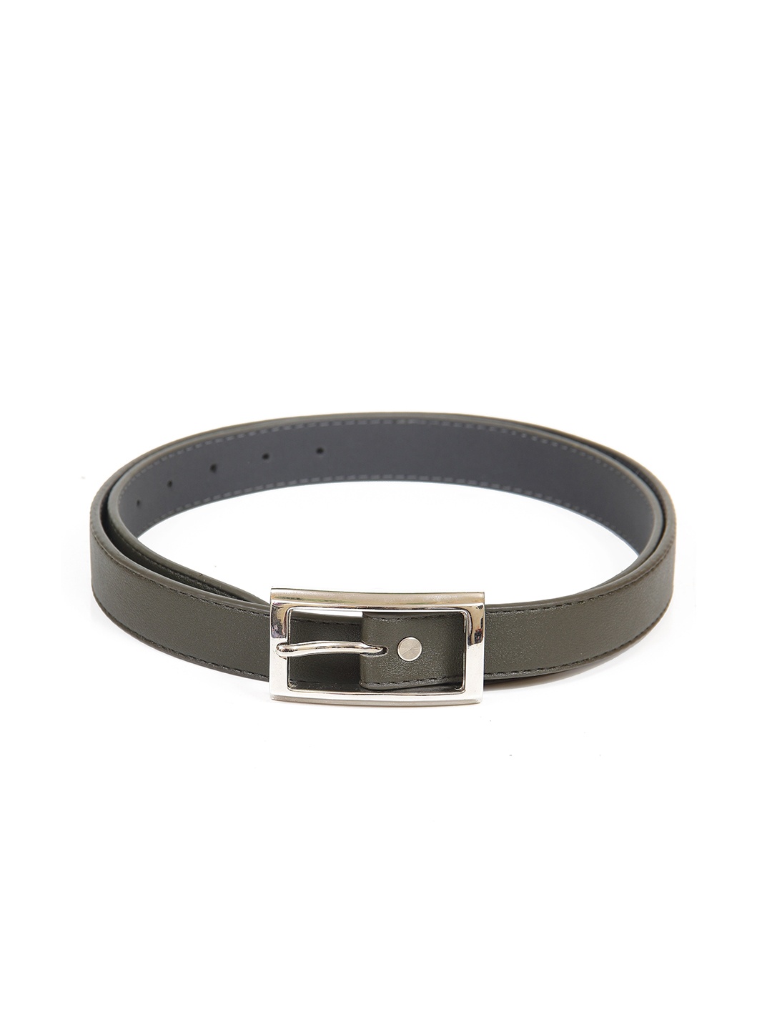 

thickskin Women Olive Green Textured PU Belt