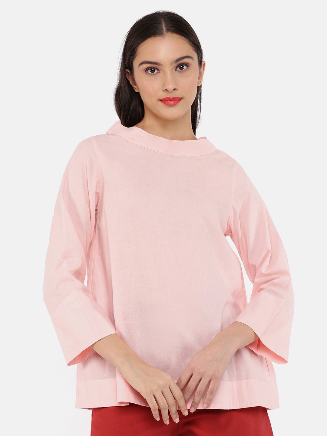 

GRASS by Gitika Goyal Pink Solid Top