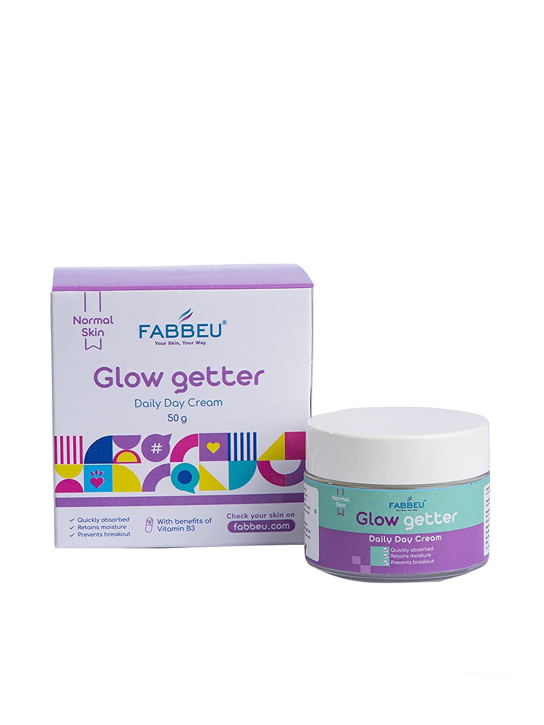 

FABBEU Glow Getter Daily Day Cream 50g, White