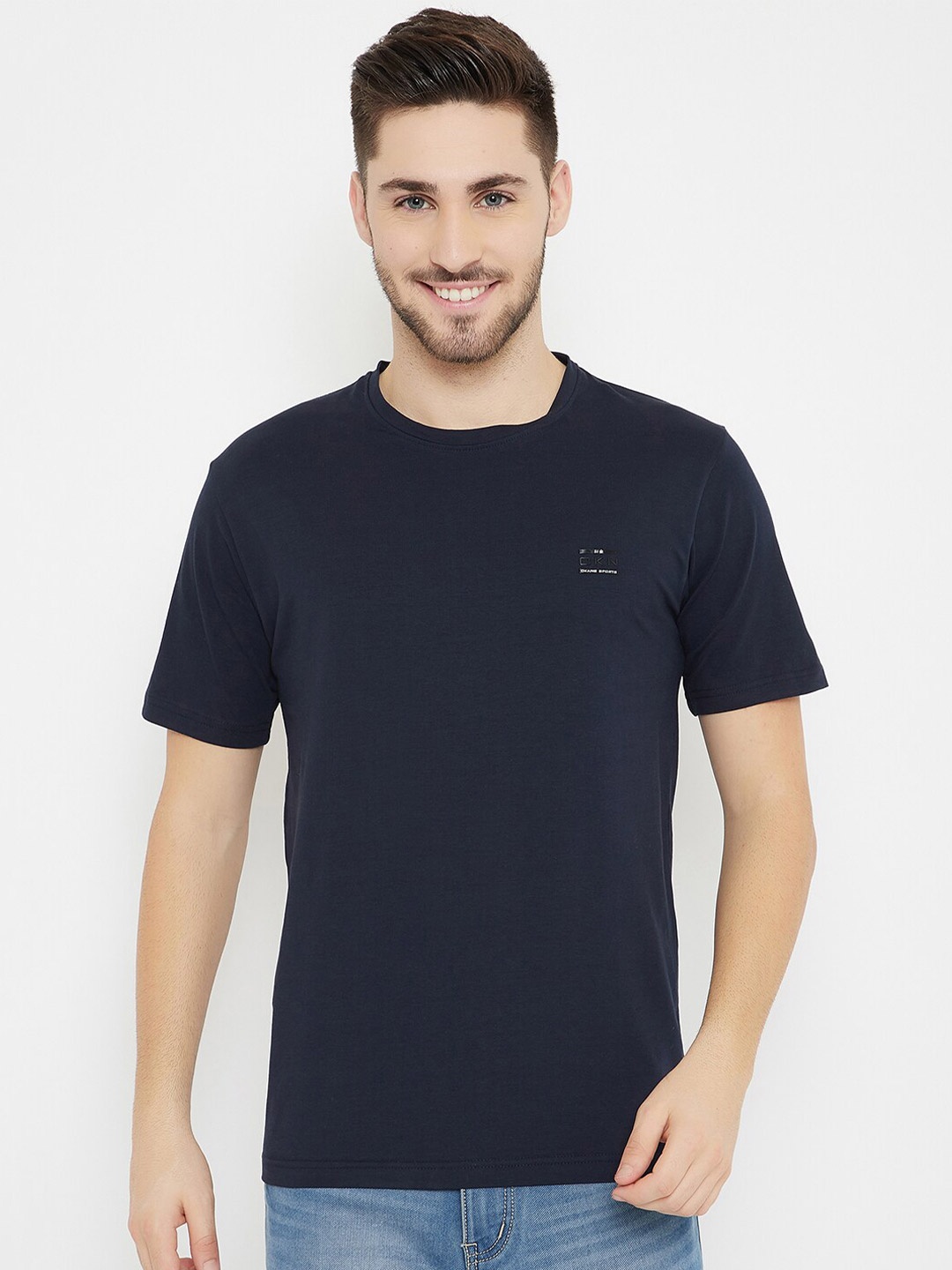 

Okane Men Navy Blue T-shirt