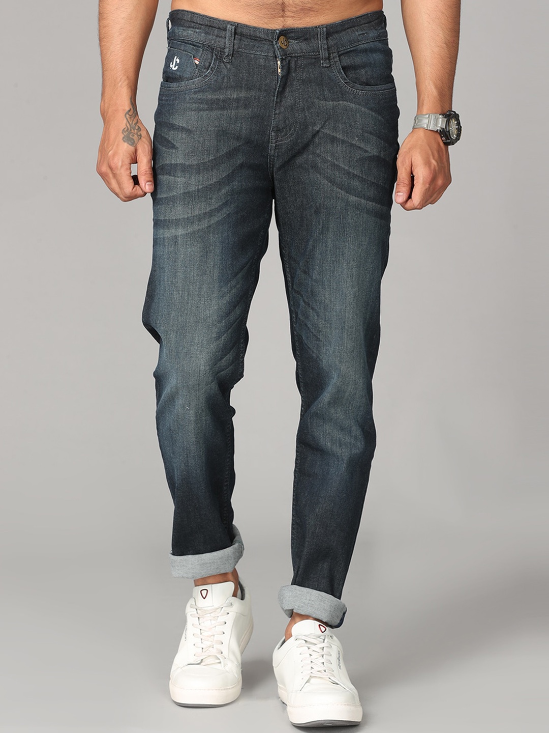 

Jean Cafe Men Blue Slim Fit Heavy Fade Jeans