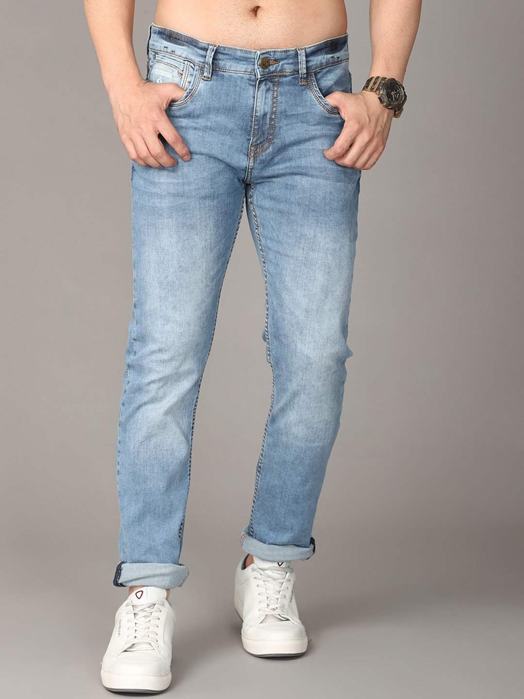 

Jean Cafe Men Blue Jean Slim Fit Heavy Fade Jeans