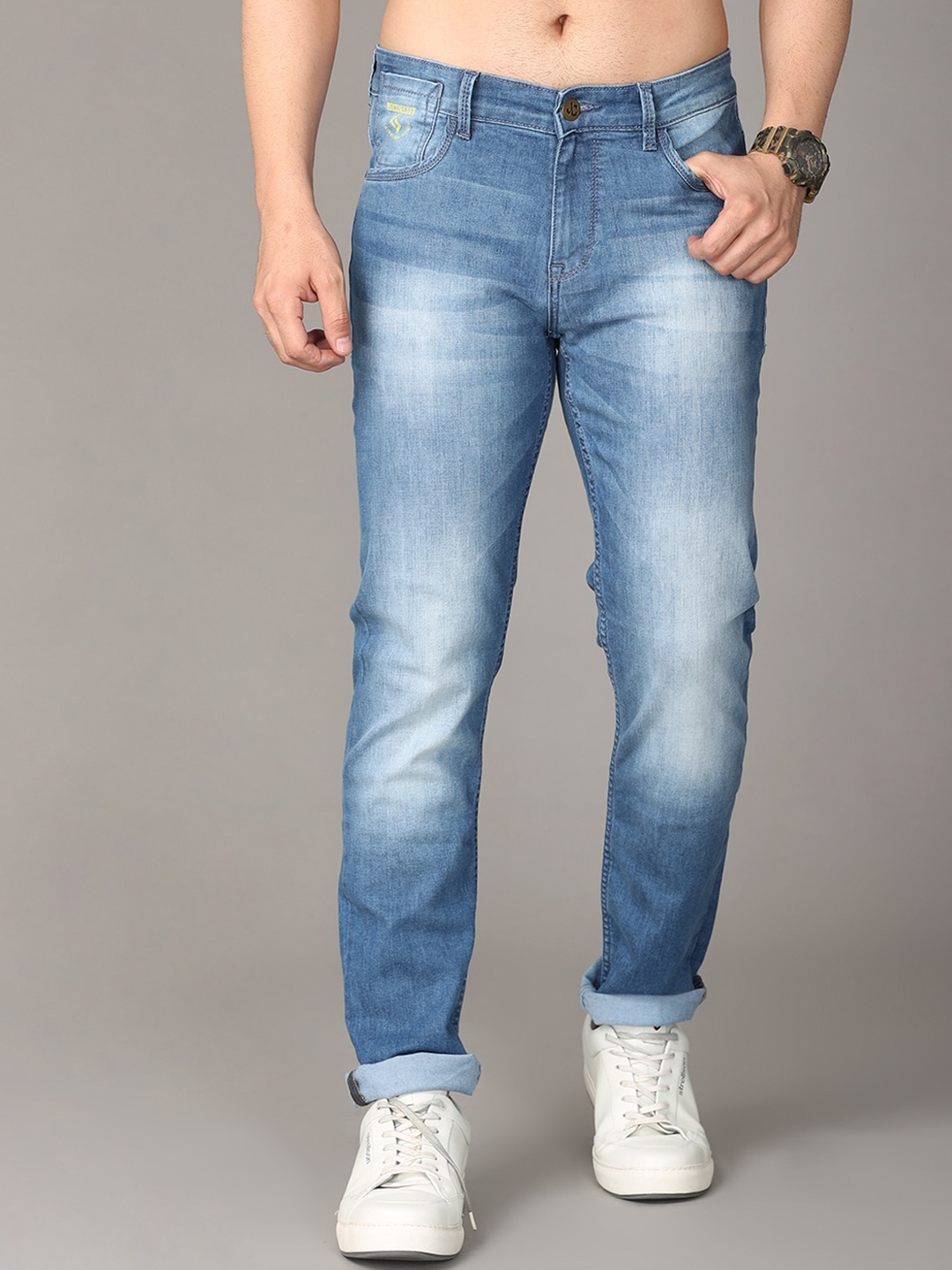 

Jean Cafe Men Blue Slim Fit Heavy Fade Jeans