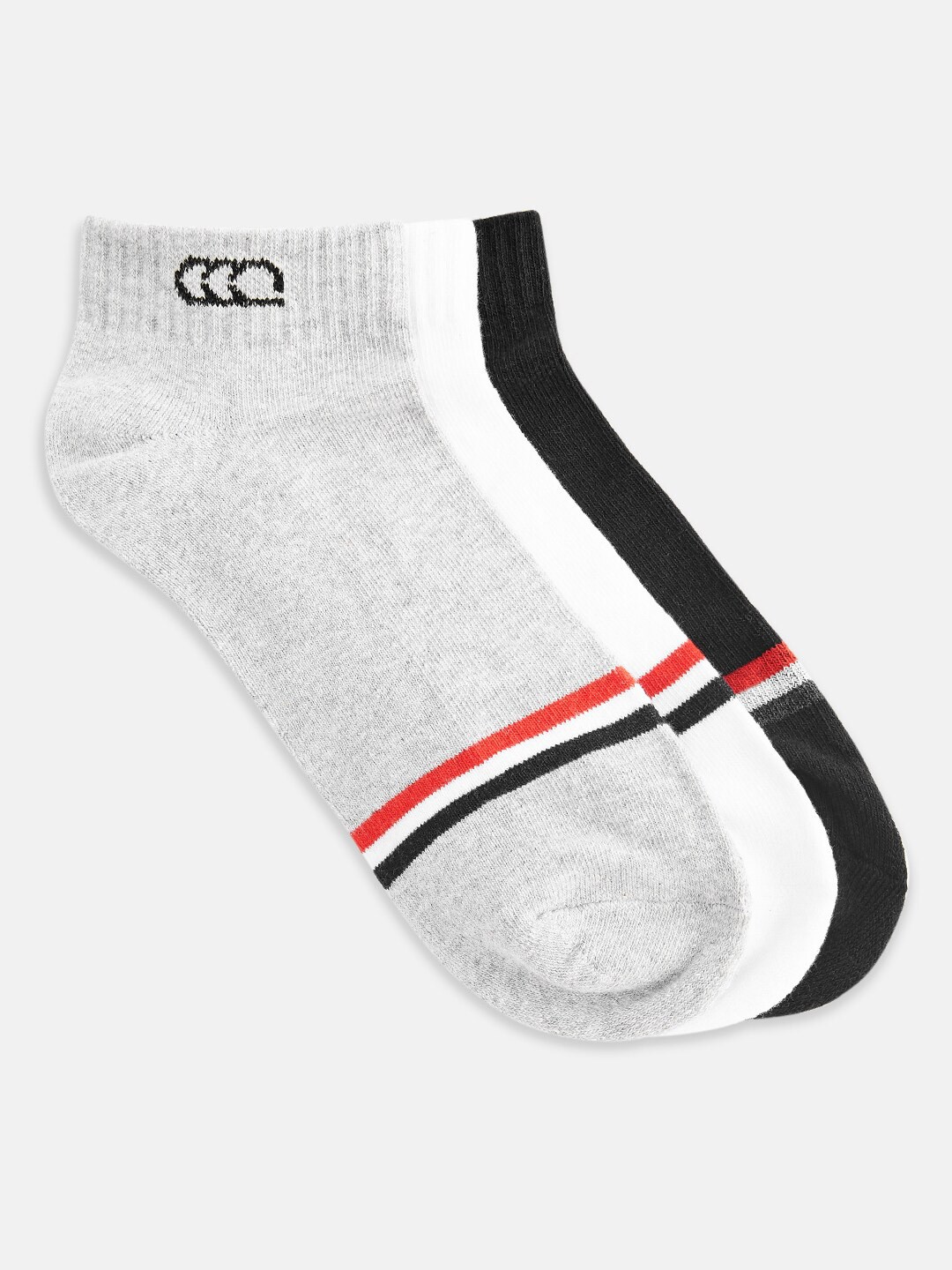 

Ajile by Pantaloons Men Pack of 3 Multi-Coloured Striped Ankle Length Socks