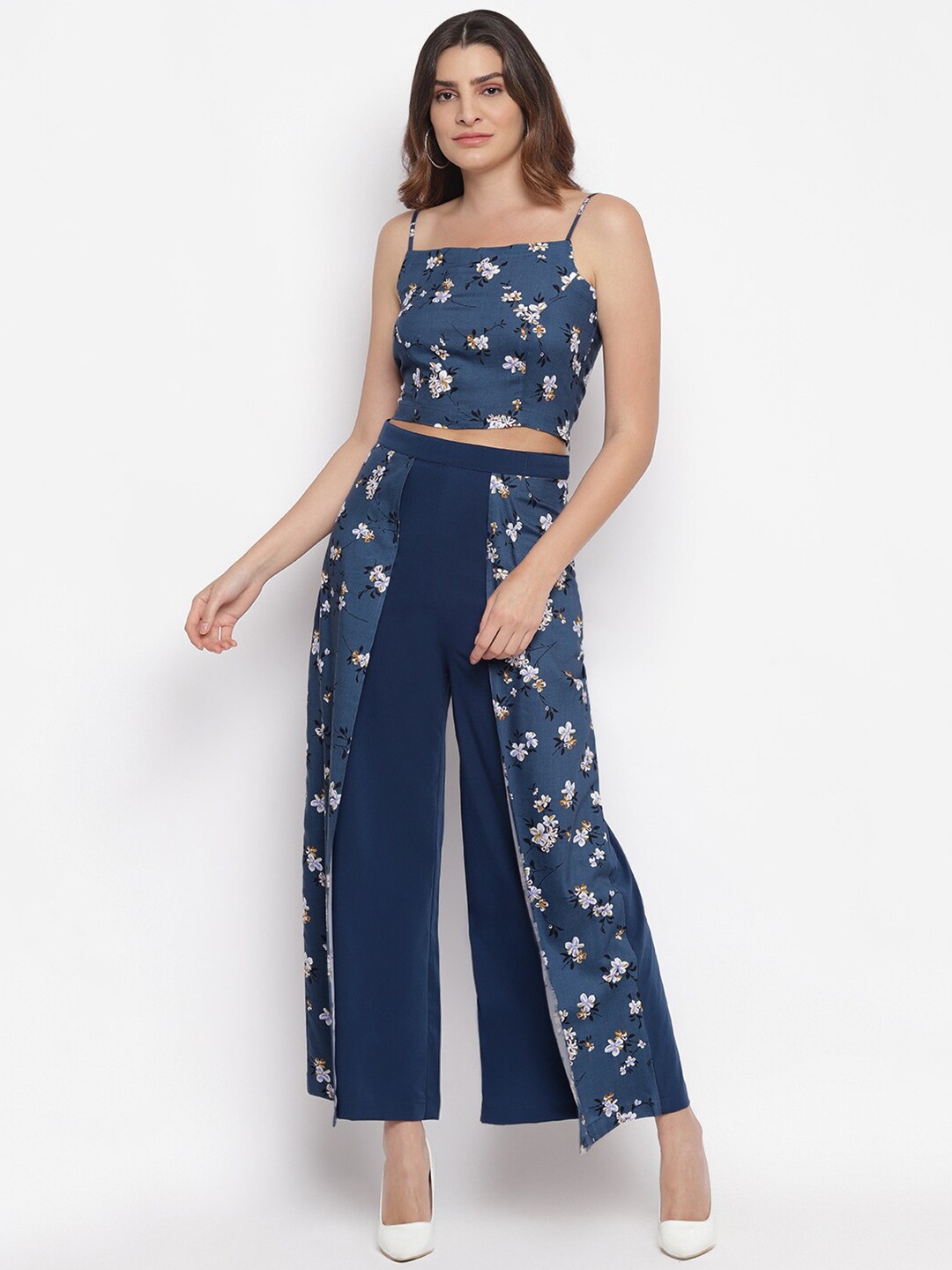 

Lagashi Women Blue & White Printed Co-ord Set