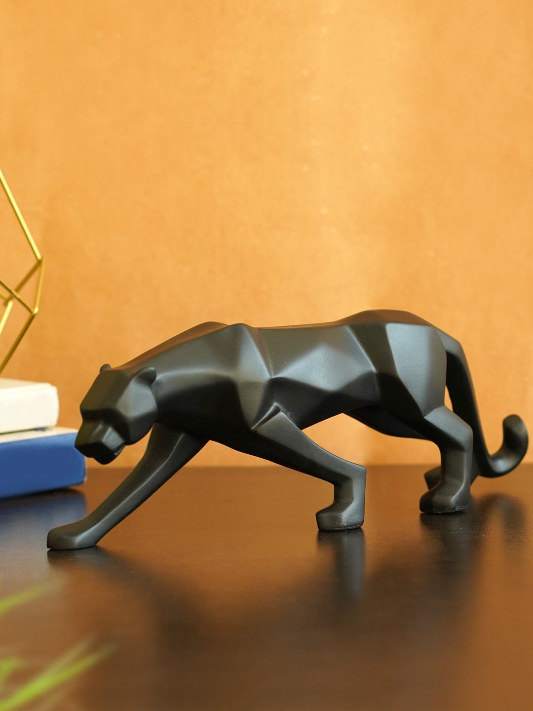 

TIED RIBBONS Black Solid Panther Showpiece