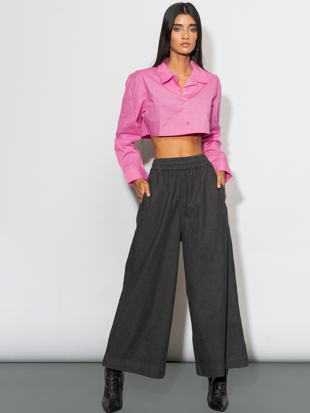 

FREAKINS Women Grey Flared Jeans