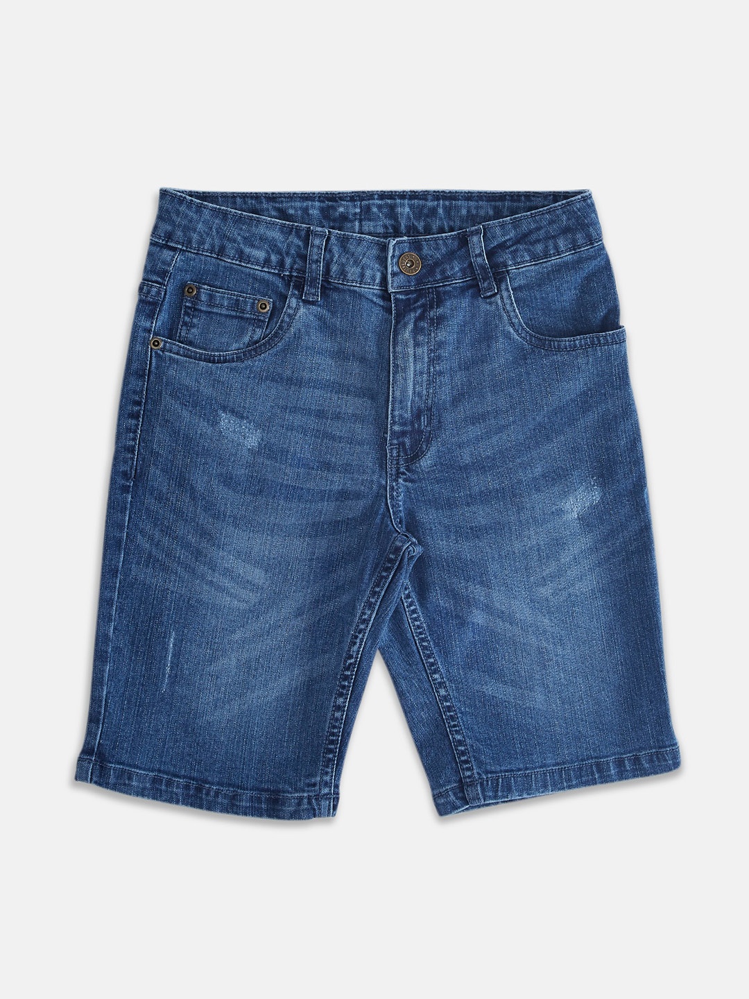 

Pantaloons Junior Boys Blue Washed Denim Shorts