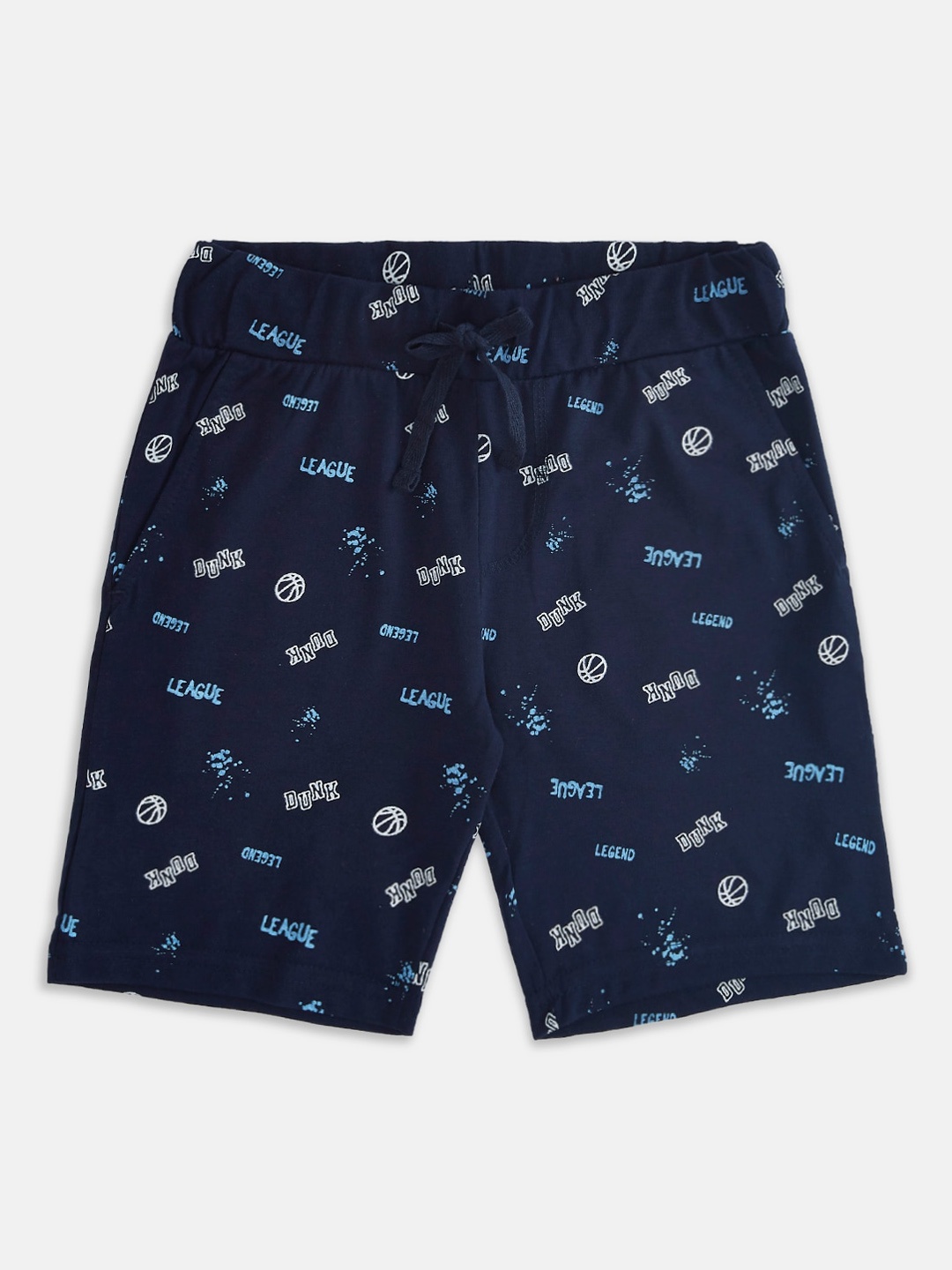 Pantaloons Junior Boys Navy Blue Conversational Printed Shorts