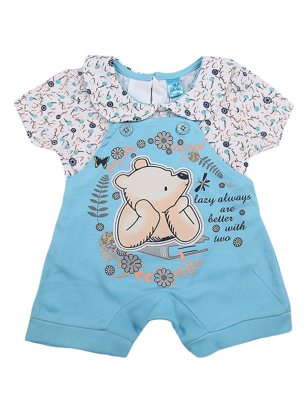 

V-Mart Unisex Kids Blue Printed Top with Shorts