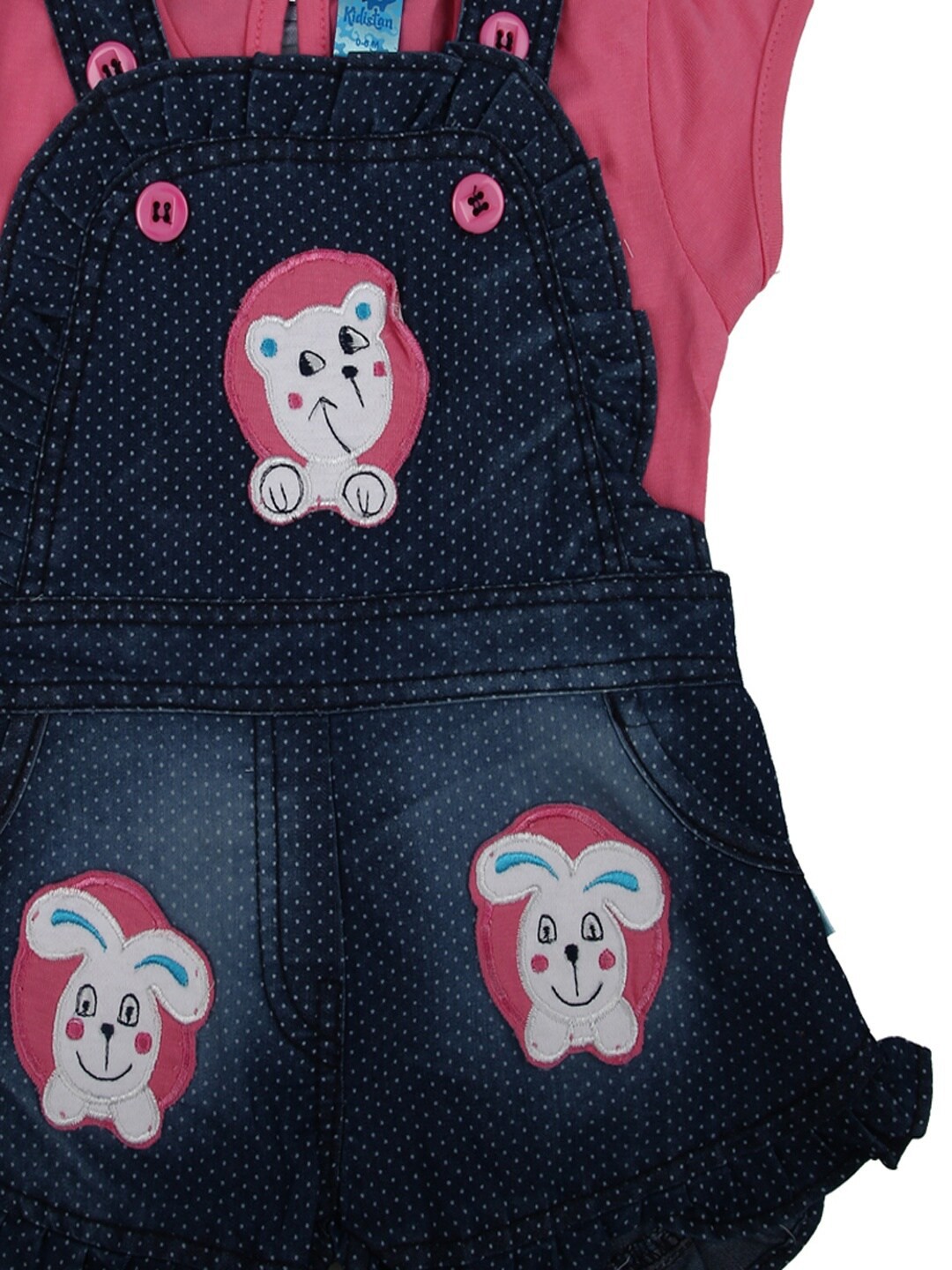 

V-Mart Unisex Kids Pink Printed T-shirt and Shirt with Shorts