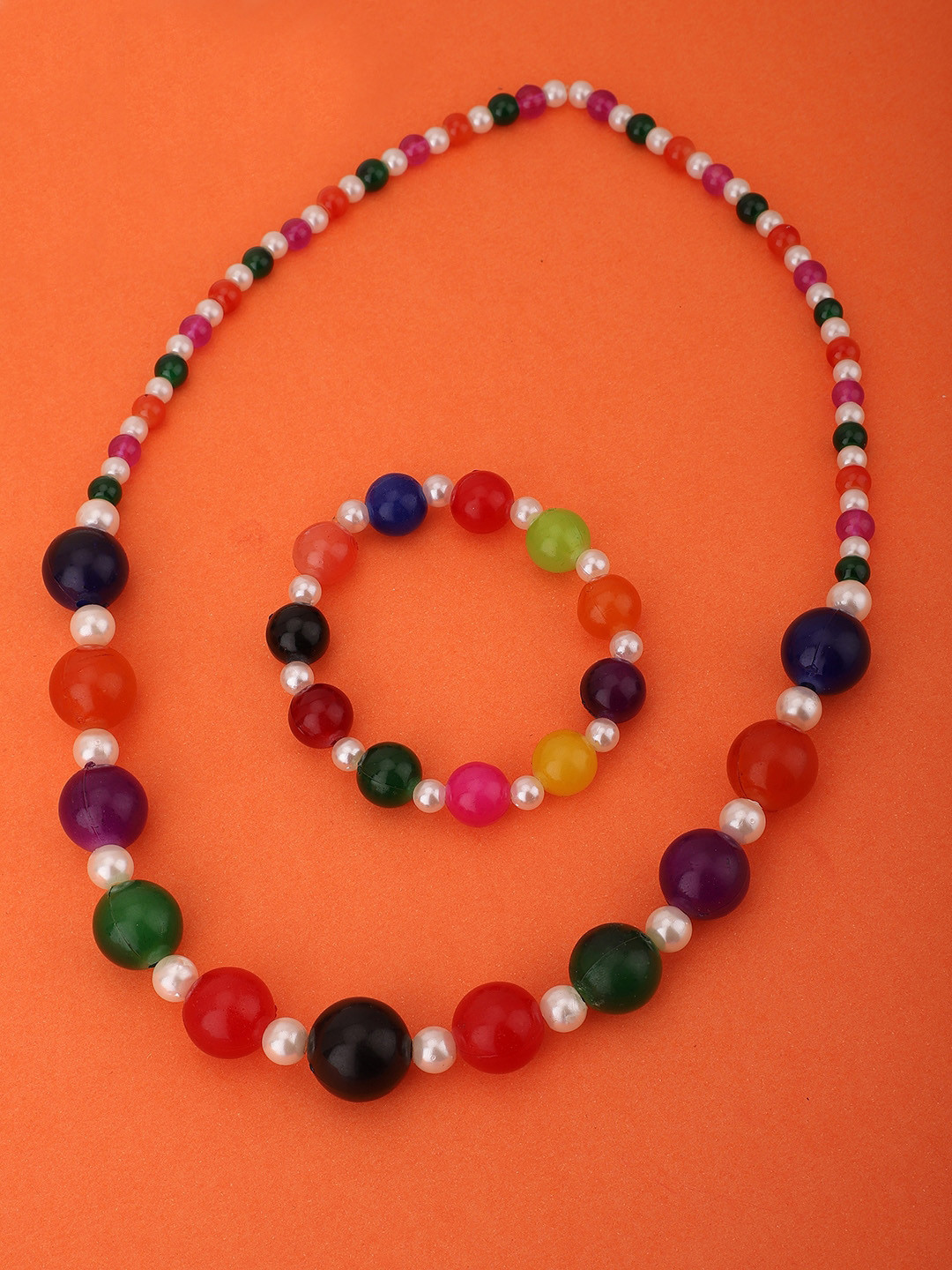 

Carlton London Kids Multicoloured Beaded Jewellery Set, Multi