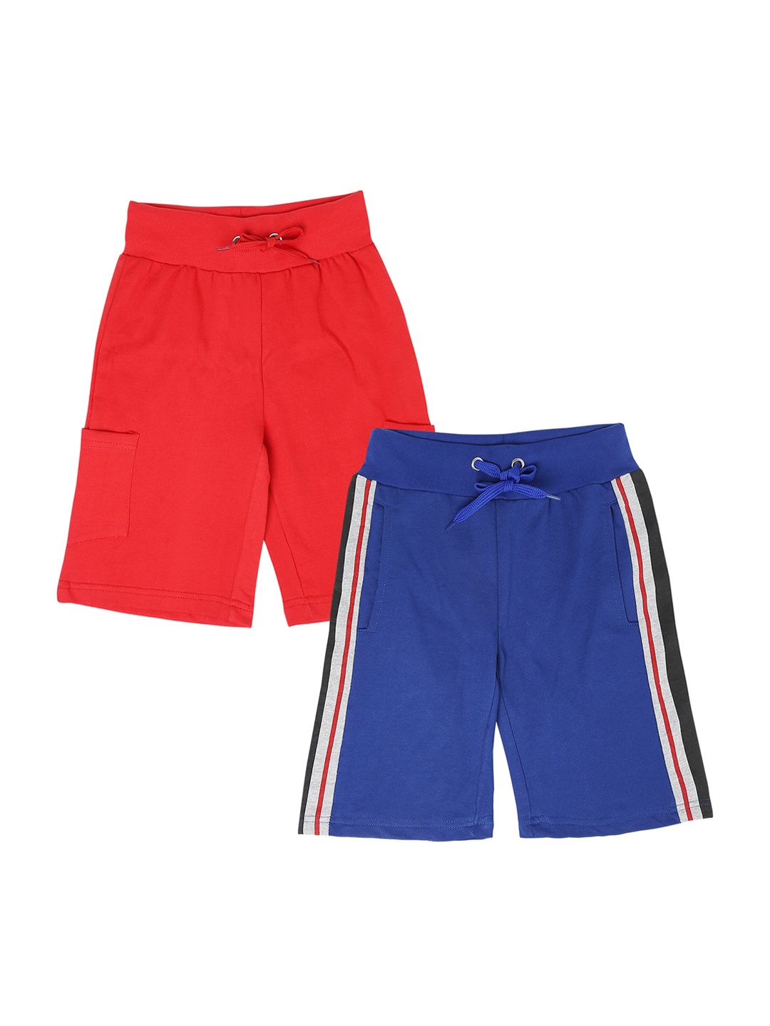 

RAINE AND JAINE Boys Pack Of 2 Pure Cotton Shorts, Red