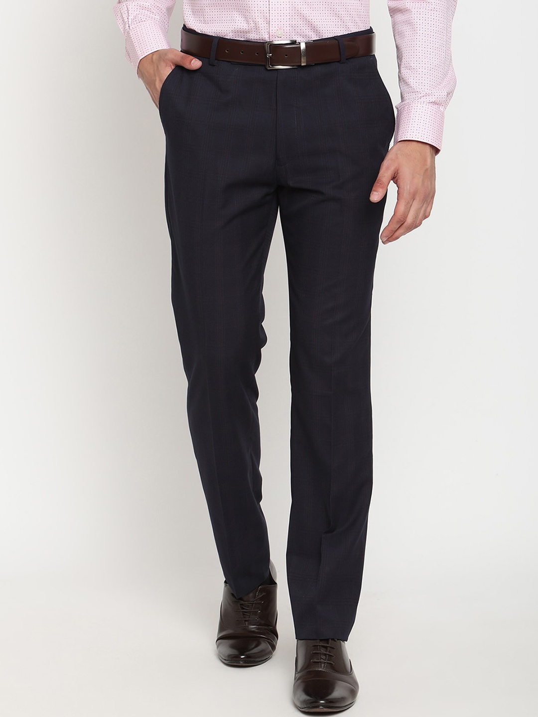

Cantabil Men Navy Blue Original Formal Trouser