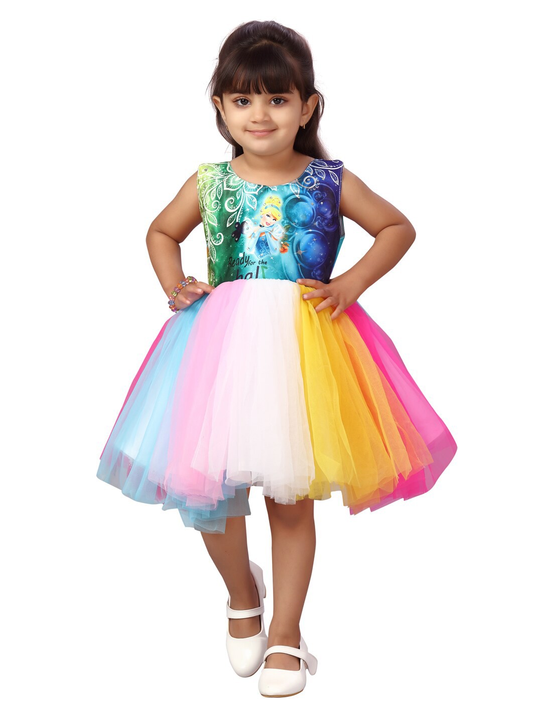 

Aarika Multicoloured Net Dress, Multi