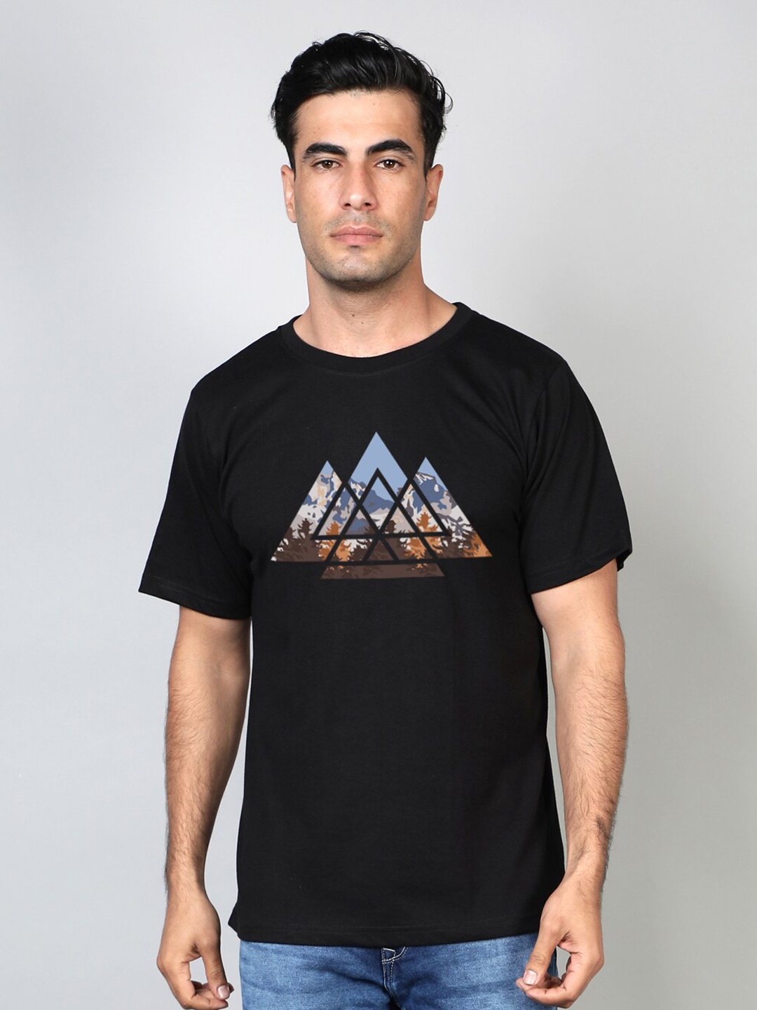 

FFLIRTYGO Men Black Typography Printed T-shirt