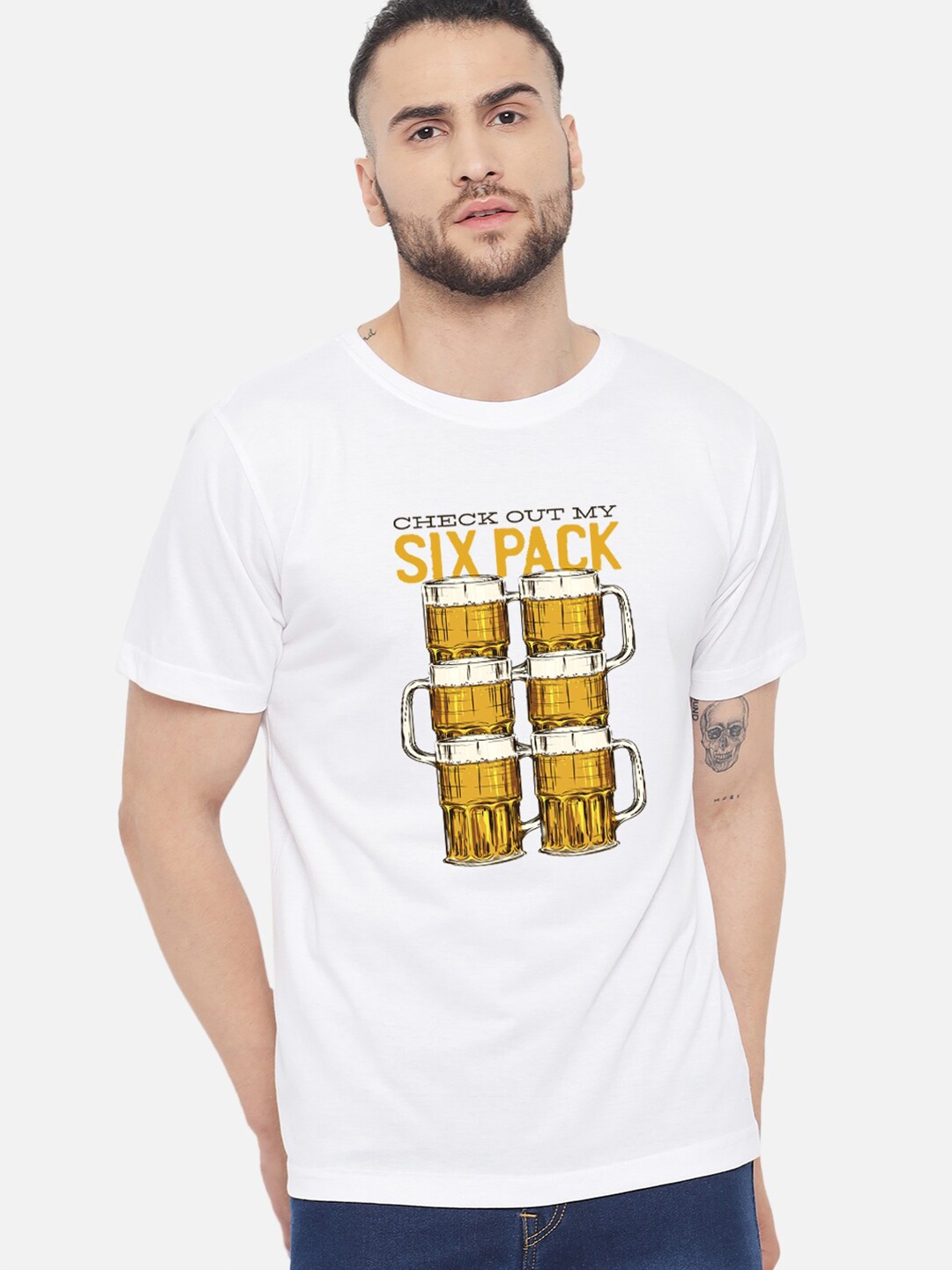 

FFLIRTYGO Men White Printed T-shirt