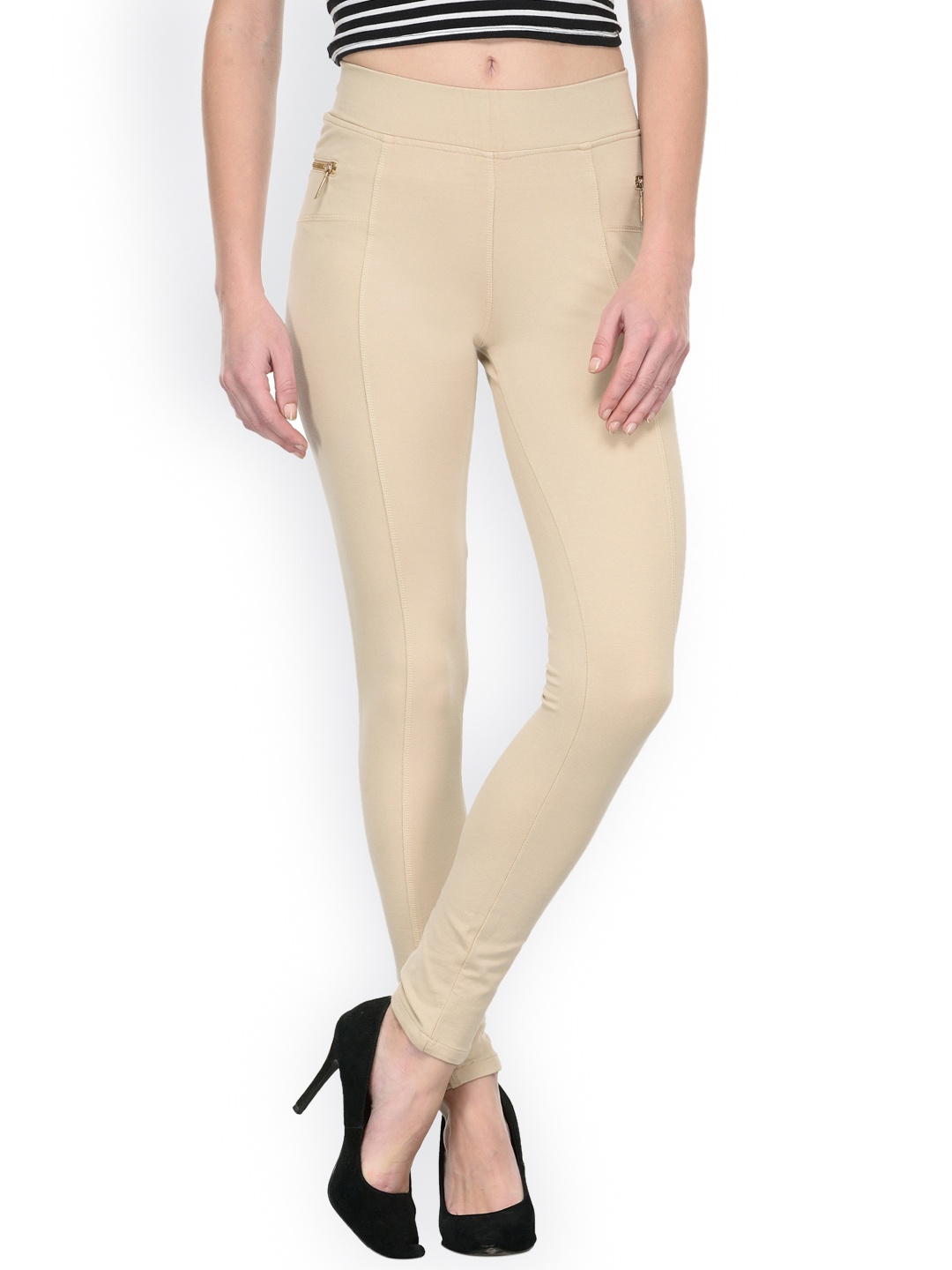 

Westwood Cream-Coloured Skinny Fit Jeggings