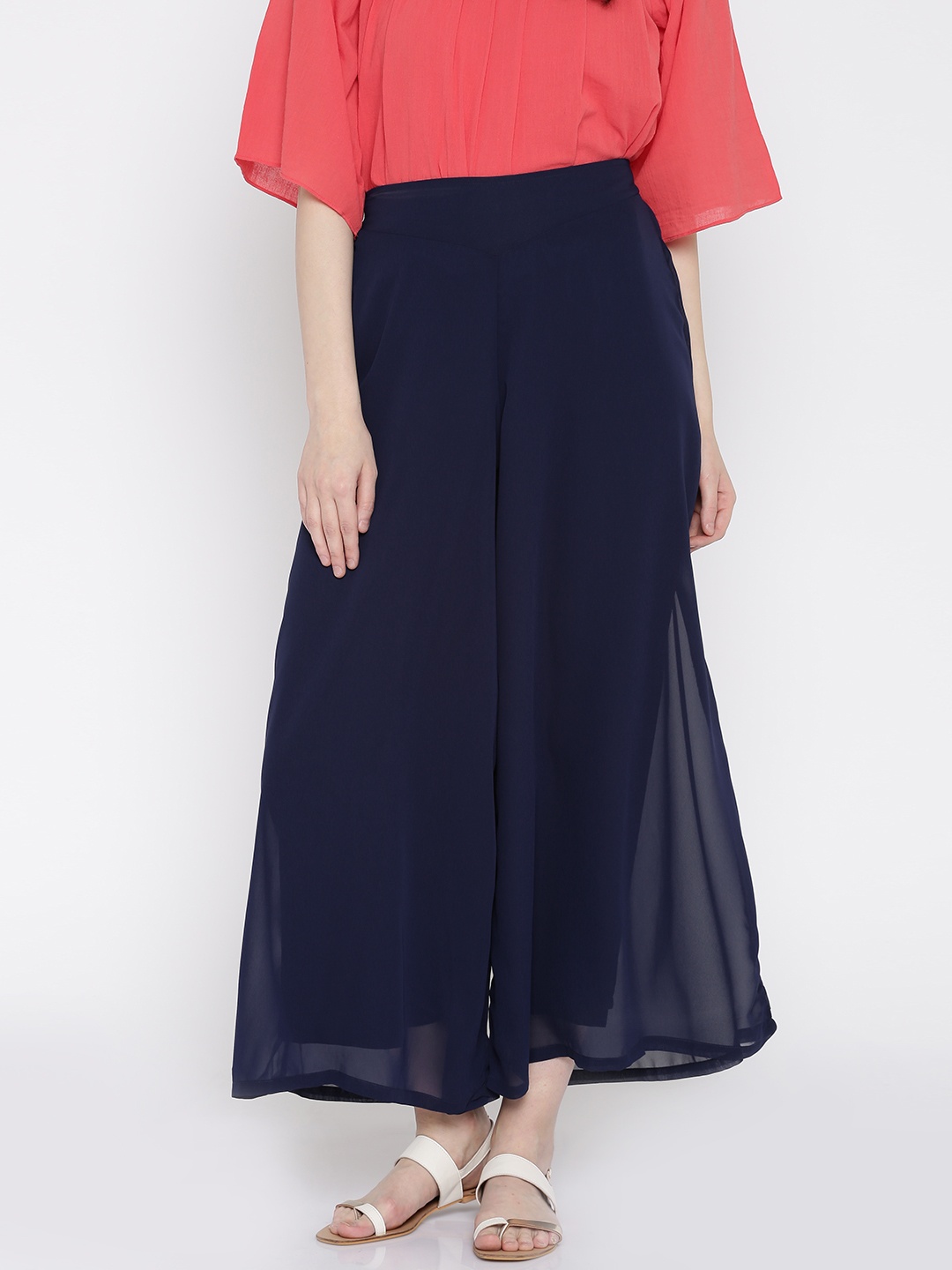 

AND Navy Palazzos, Navy blue