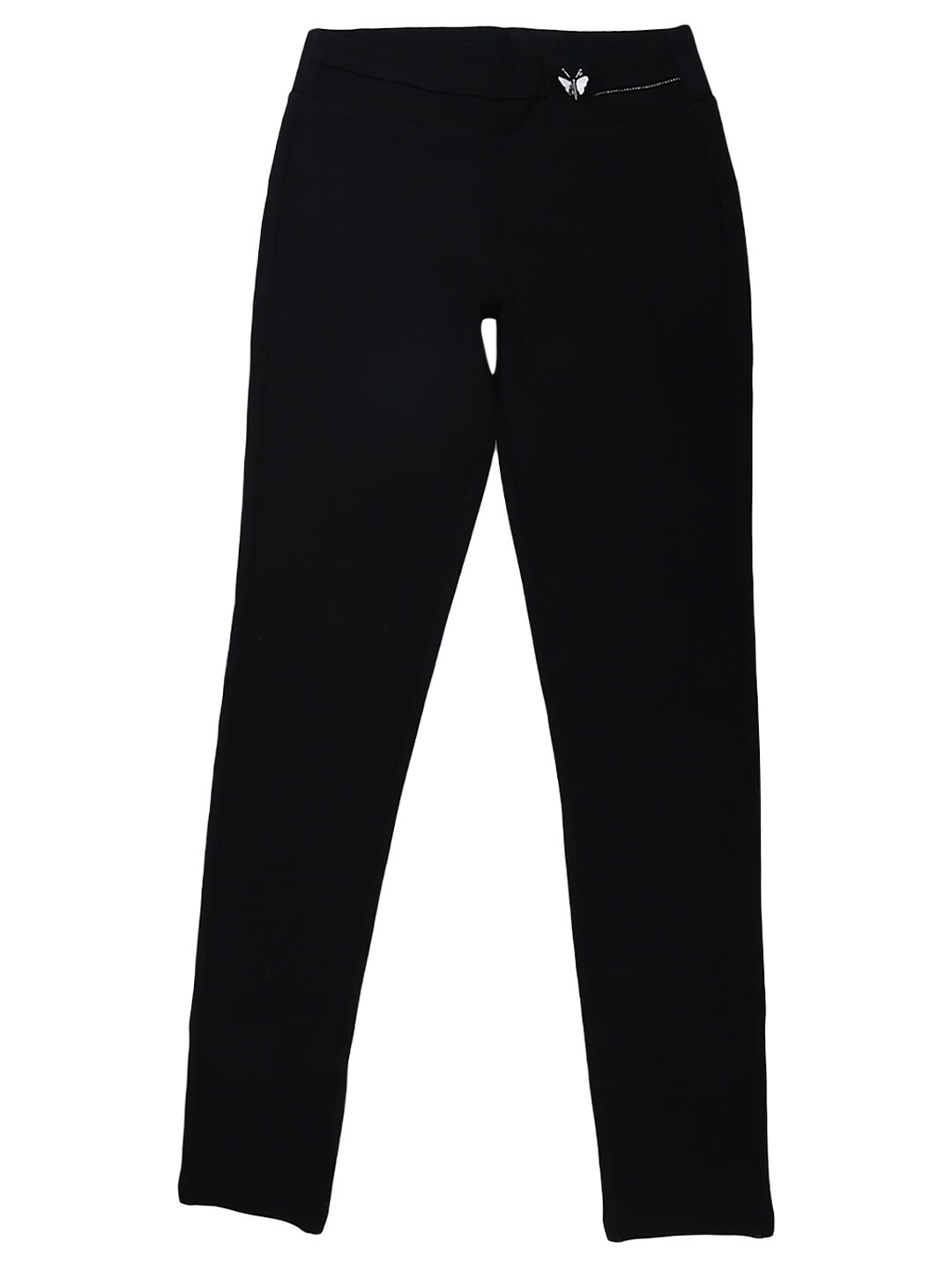 

V-Mart Girls Black Solid Cotton Jeggings